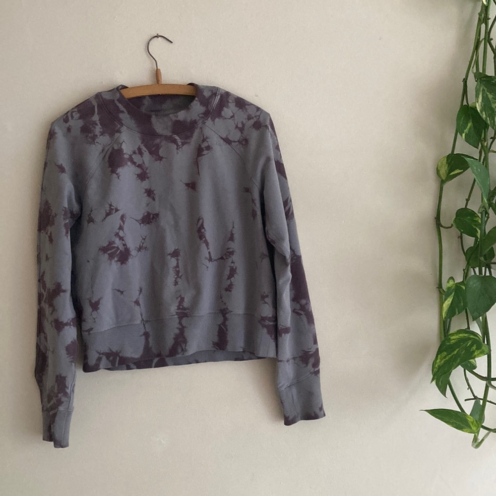 lululemon athletica Purple Tie-Dye Crew Neck Sweater